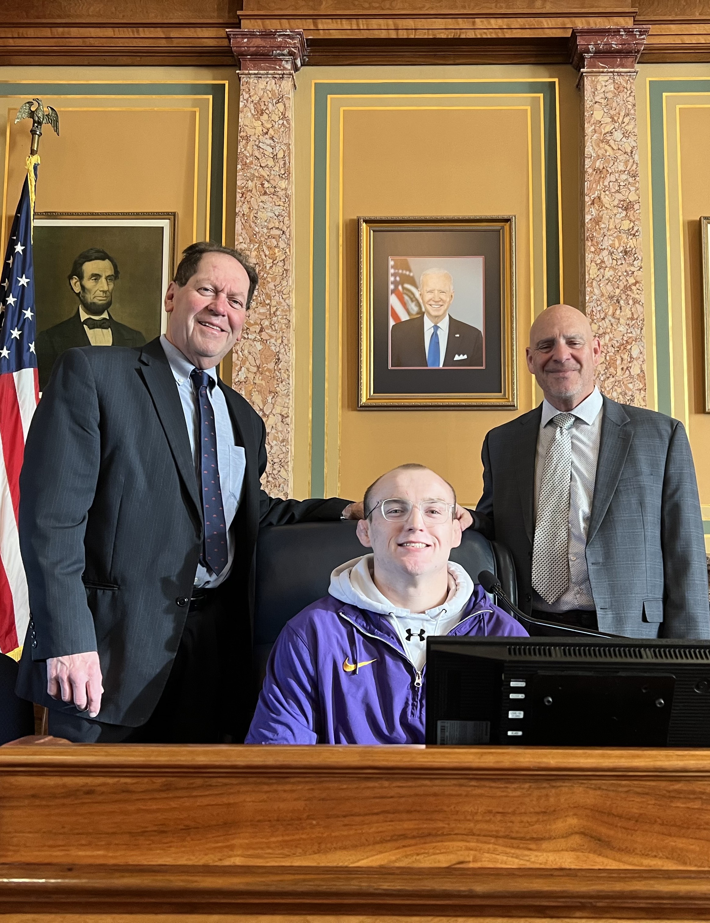 Parker Keckeisen with Rep. Bob Kressig and Rep. Dave Jacoby