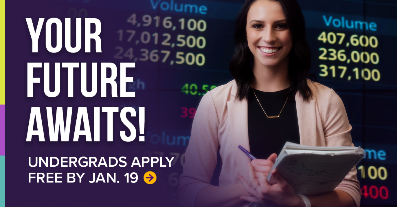 Your future awaits! Undergrads apply free by Jan. 19