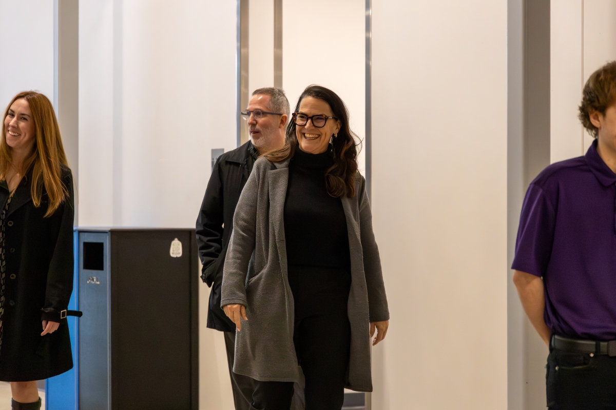 Lt. Gov. Cournoyer walking in Business & Community Services building