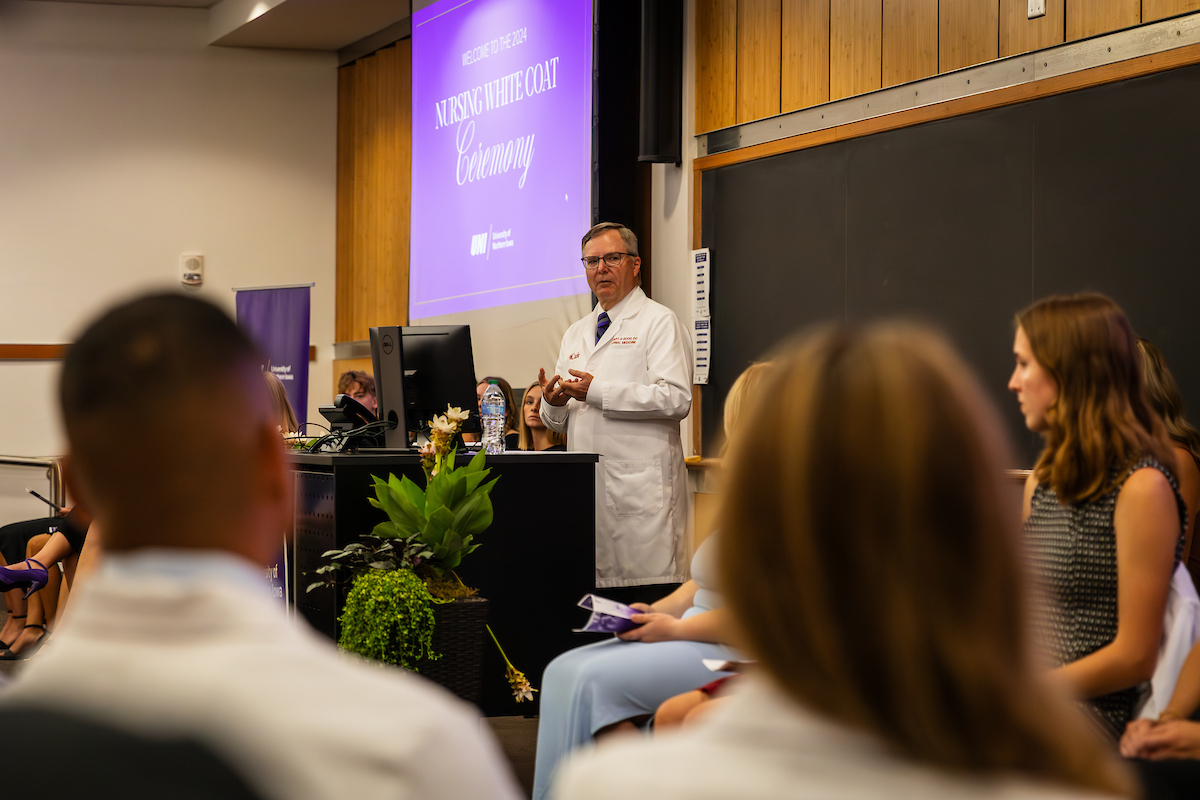 Keynote speaker at UNI White Coat Ceremony