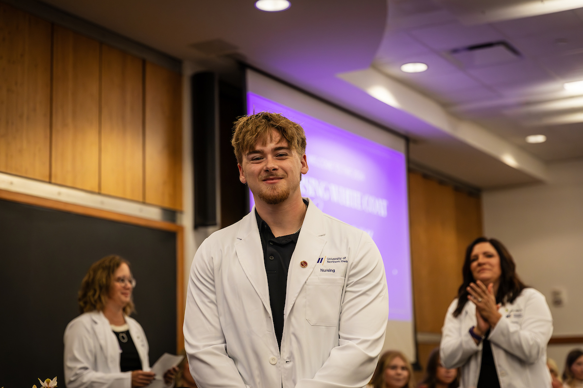 UNI student at White Coat Ceremony