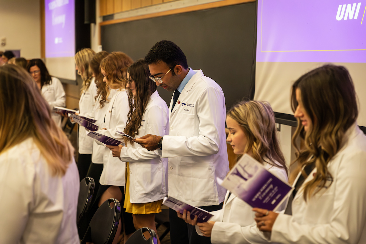 UNI students take the nursing oath