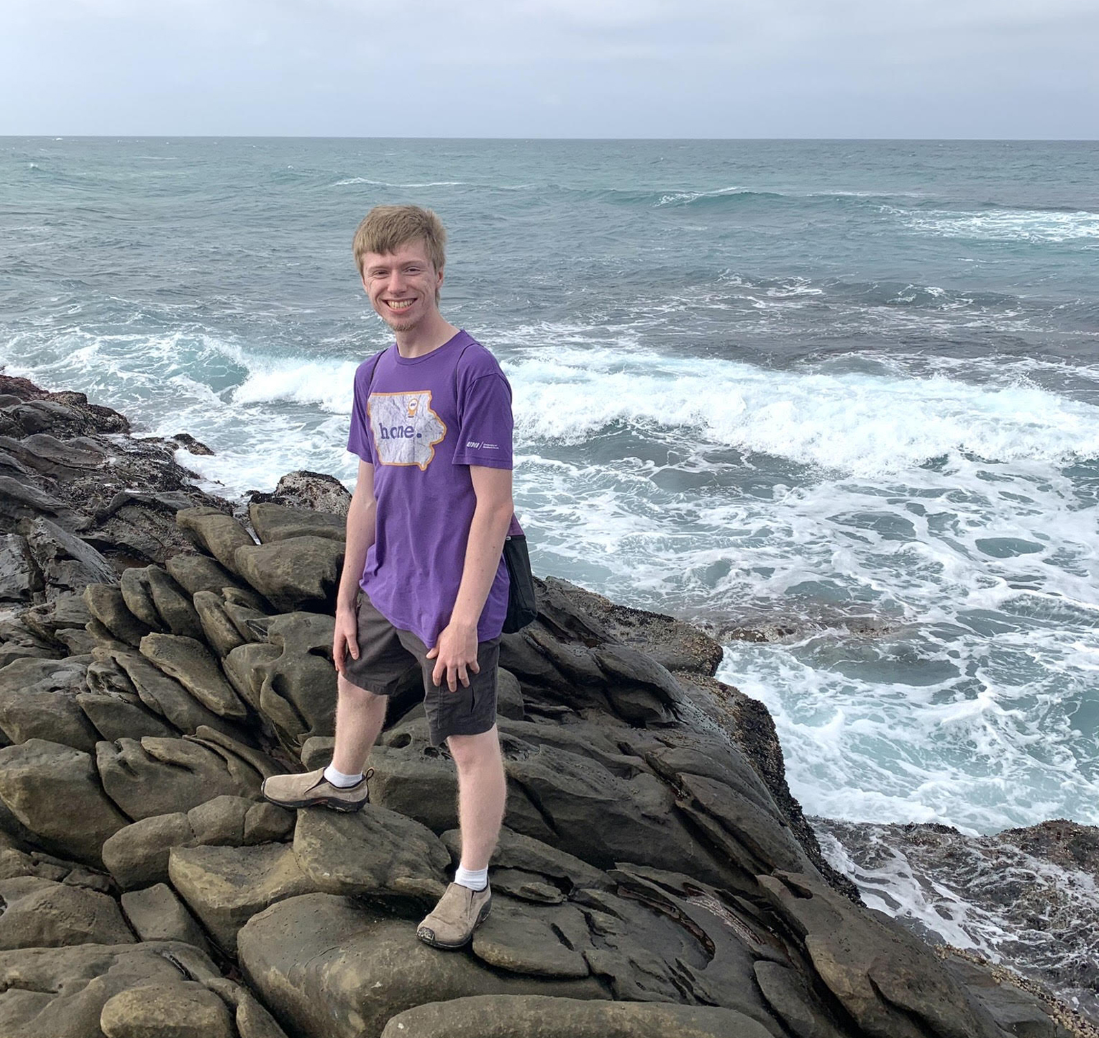 UNI student Adam Vig on the coast of South Africa