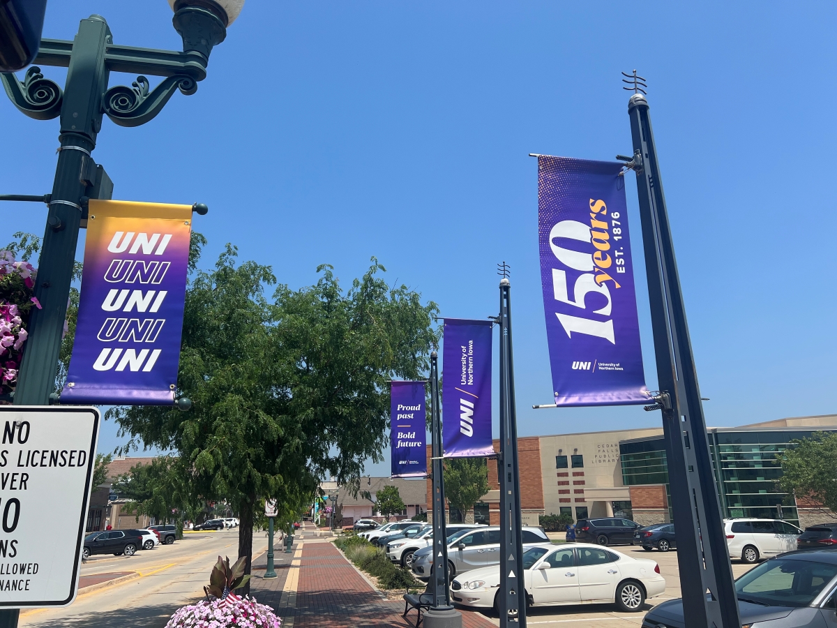 150 light-poles in downtown Cedar Falls