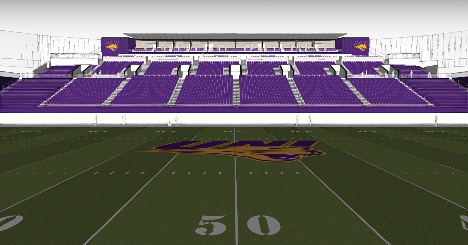 Renderings of inside of renovated UNI-Dome