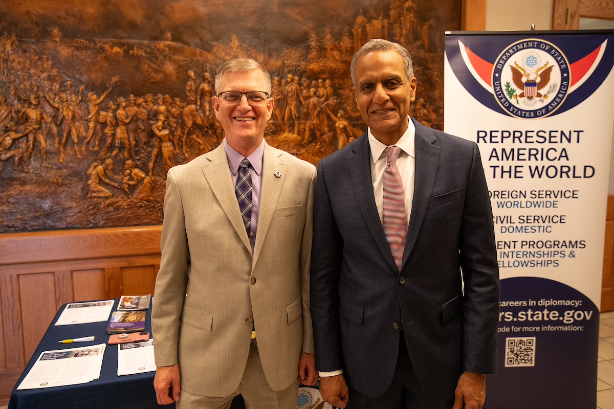 Richard Verma and President Mark Nook