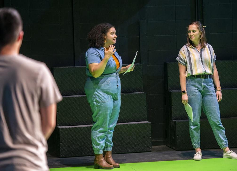 Senior theatre performance major Dani Schmaltz (right) and recent graduate Zoe Sneed.