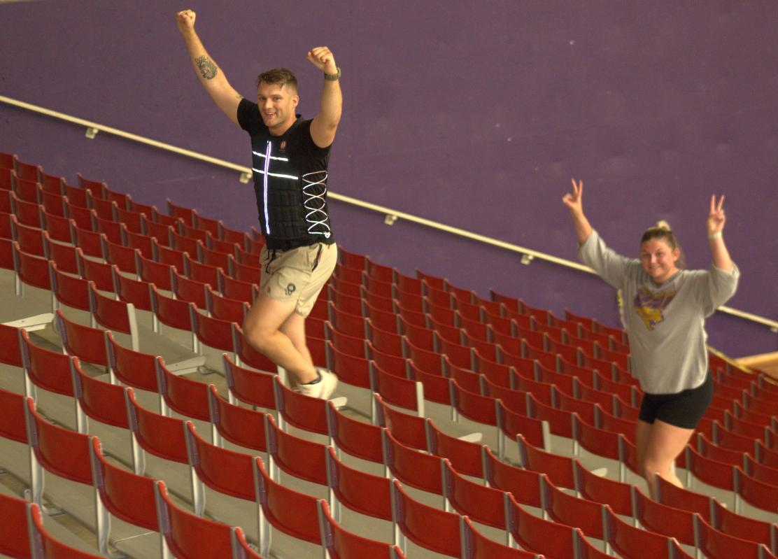 UNI ROTC stair climb honors 9/11 first responders
