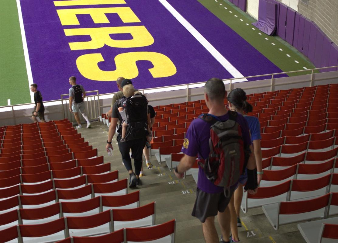 UNI ROTC stair climb honors 9/11 first responders