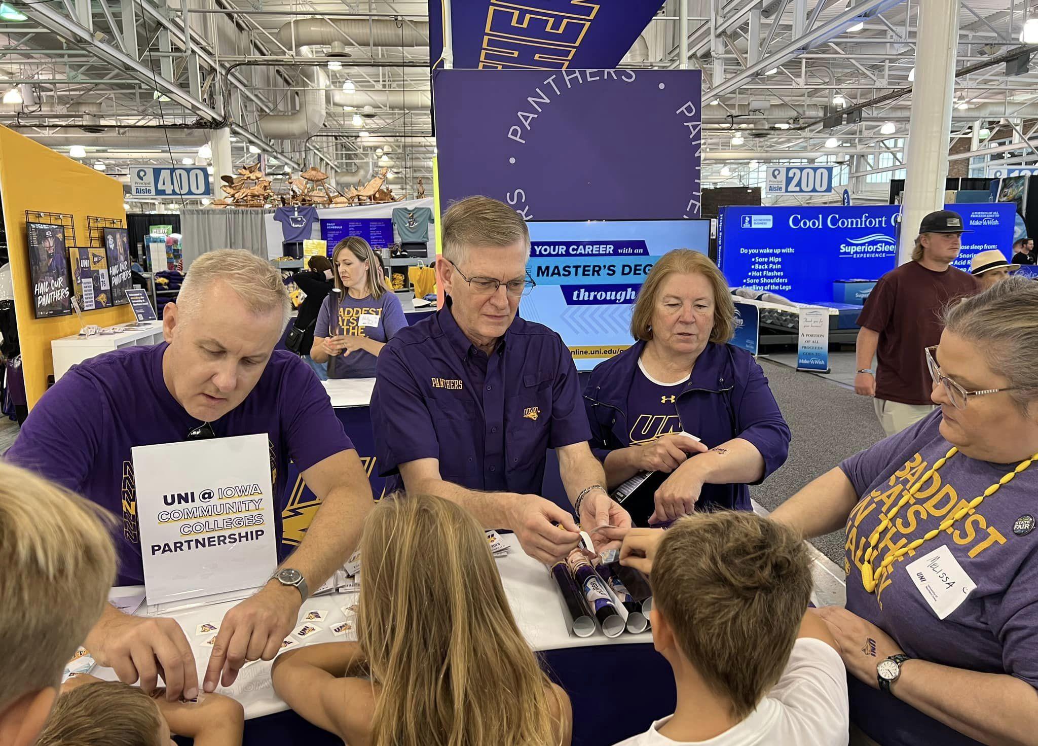 President Nook at the UNI booth.