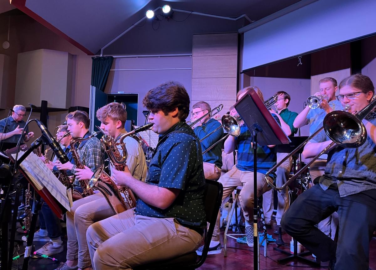 band performing