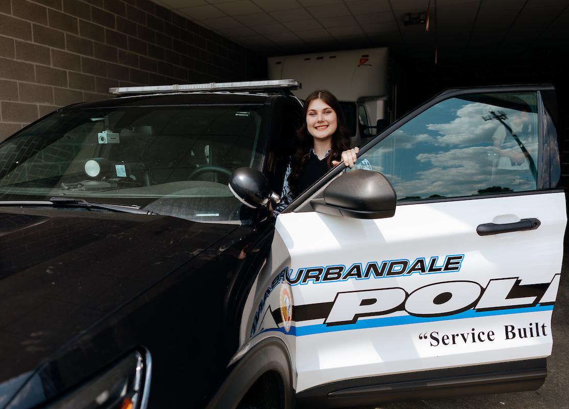 katelyn bakker in police car