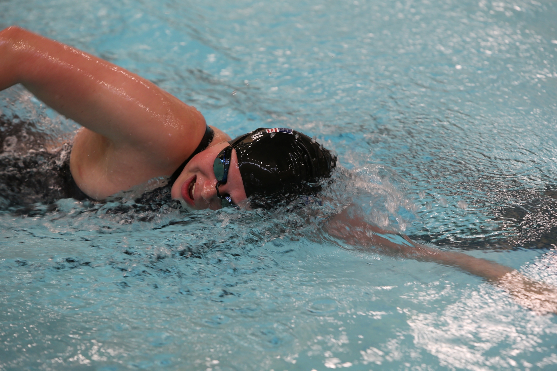 Cali Prochaska swimming freestyle