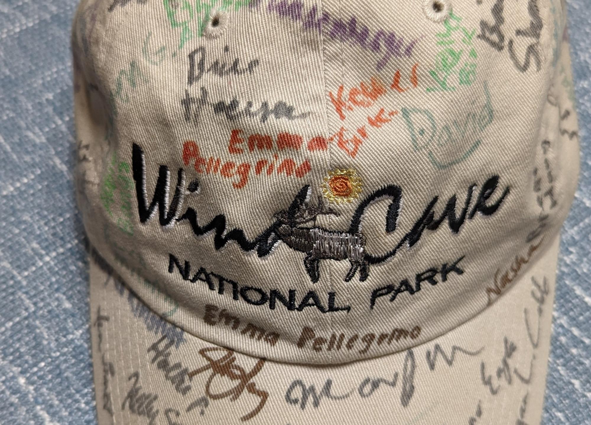 Dr. Sebree's hat with student signatures
