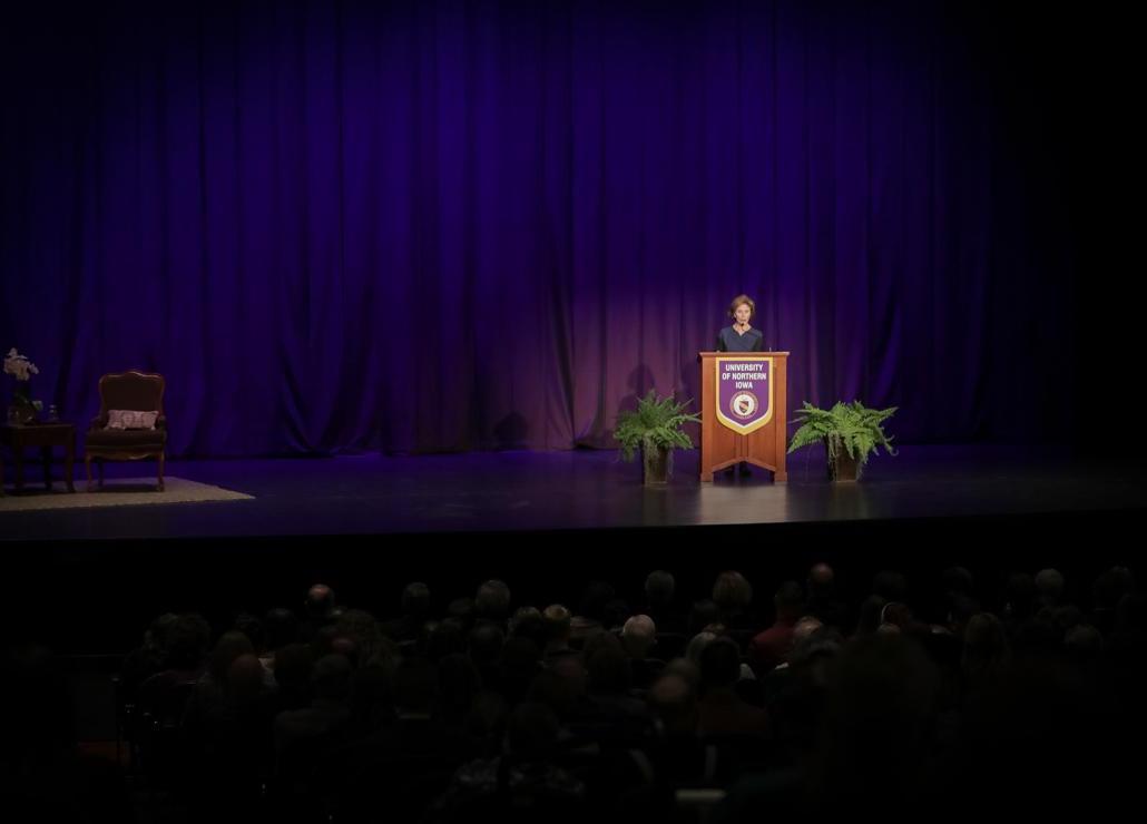 Former First Lady Laura Bush speaks at UNI.