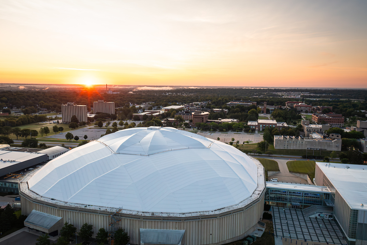 UNI campus at sunrise