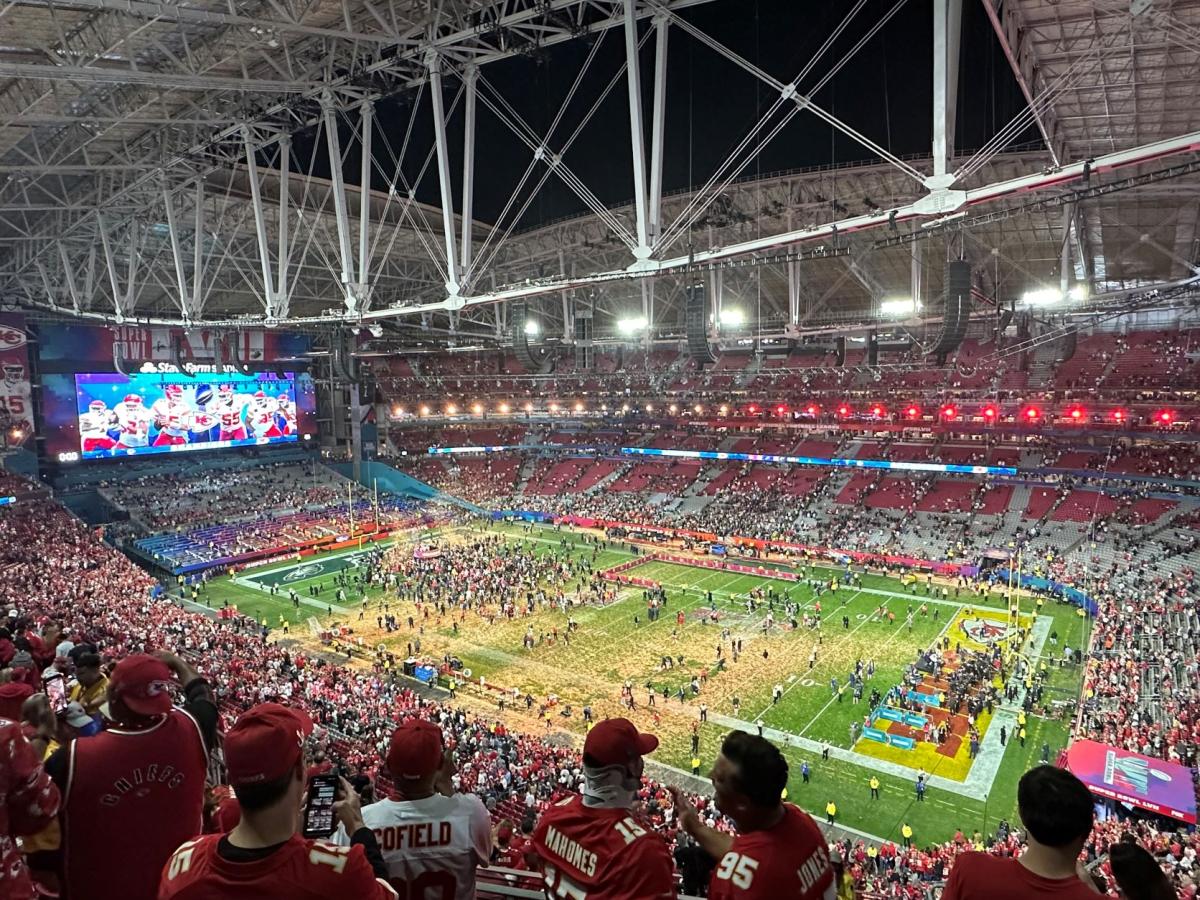 State Farm Stadium during the Super Bowl