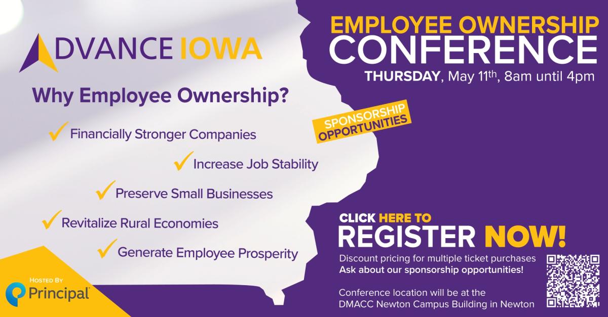 Employee Ownership Conference Thursday, May 11 8 a.m. to 4 p.m. Click here to register now