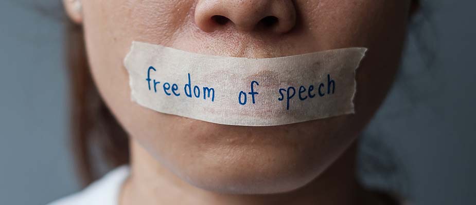 Freedom of Speech on Piece of Tape