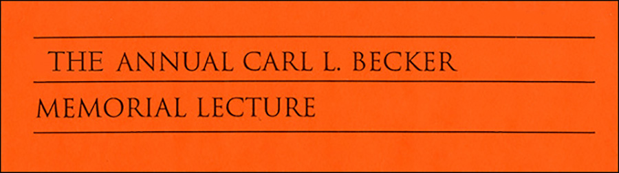 CARL L. BECKER MEMORIAL LECTURES LOGO