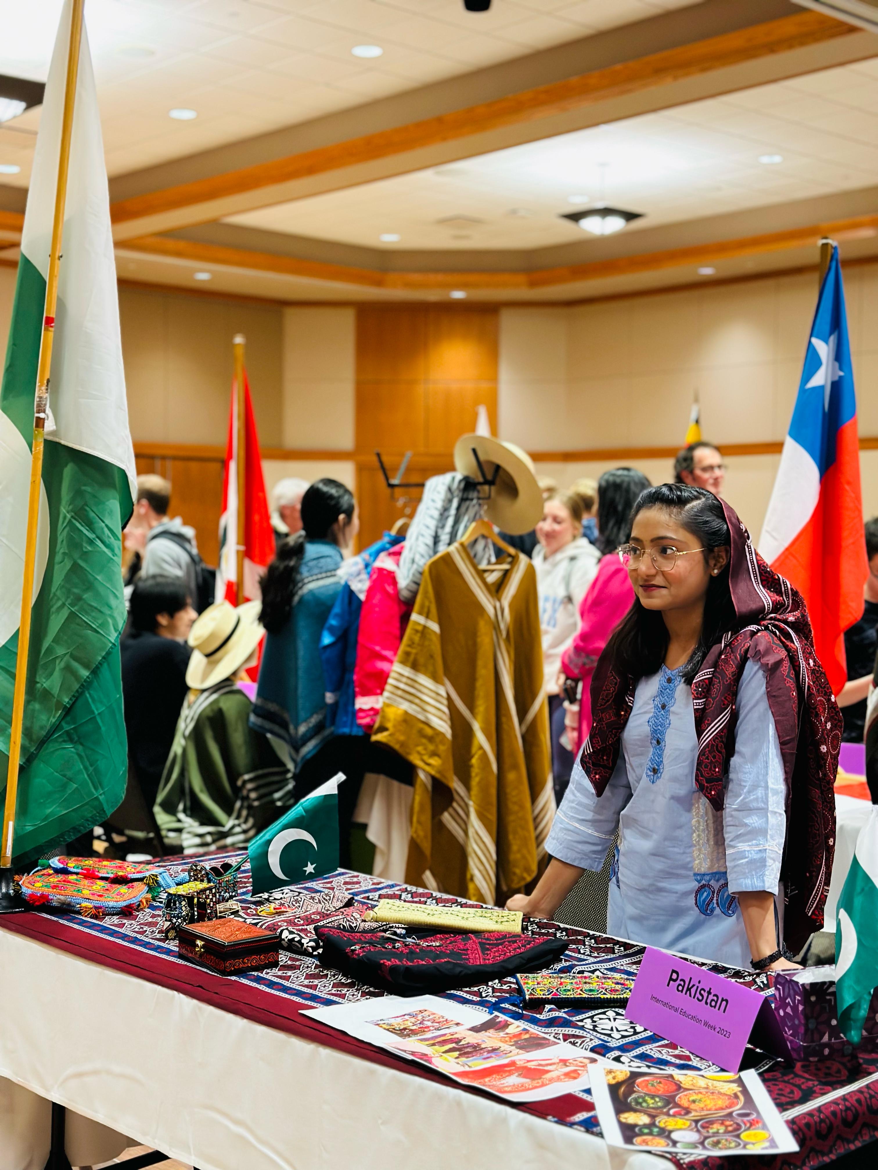 Pakistani student shows off her culture during International Education Week