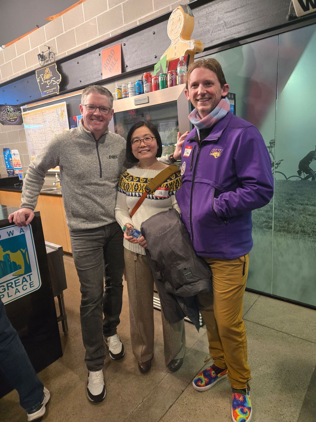 RAGBRAI director Matt Phippen, Jie Liu and Josh Sebree