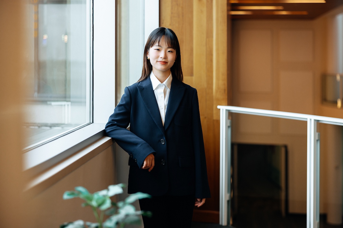 UNI student in blazer