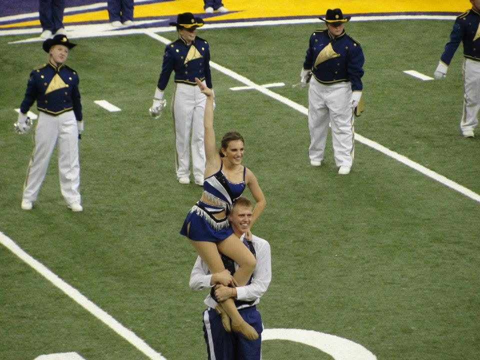 Young couple in Panther Marching Band