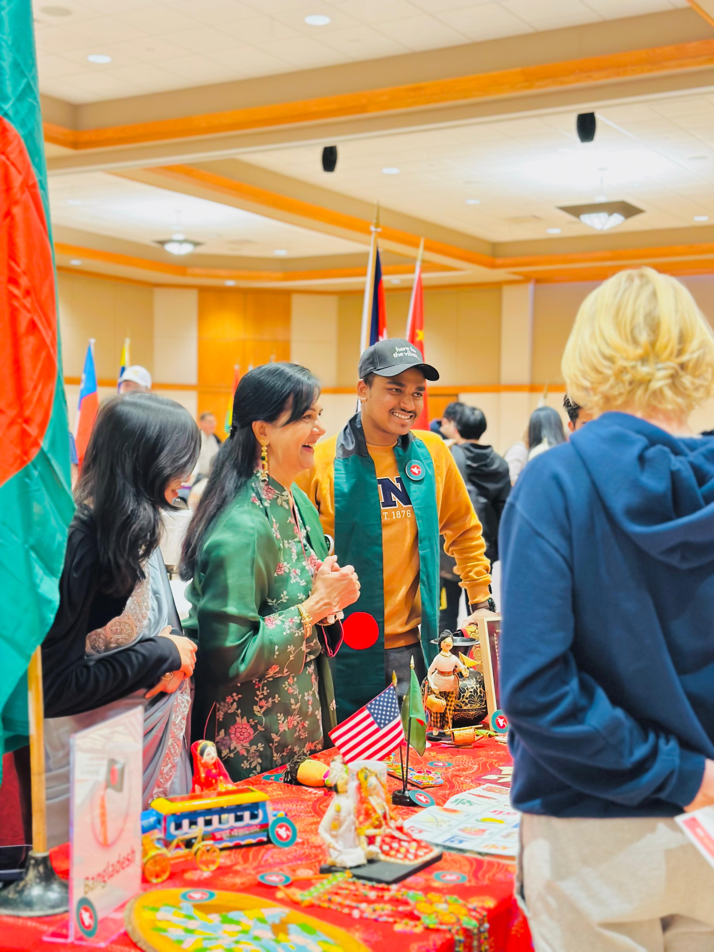 Students from Bangladesh show off their culture during International Education Week