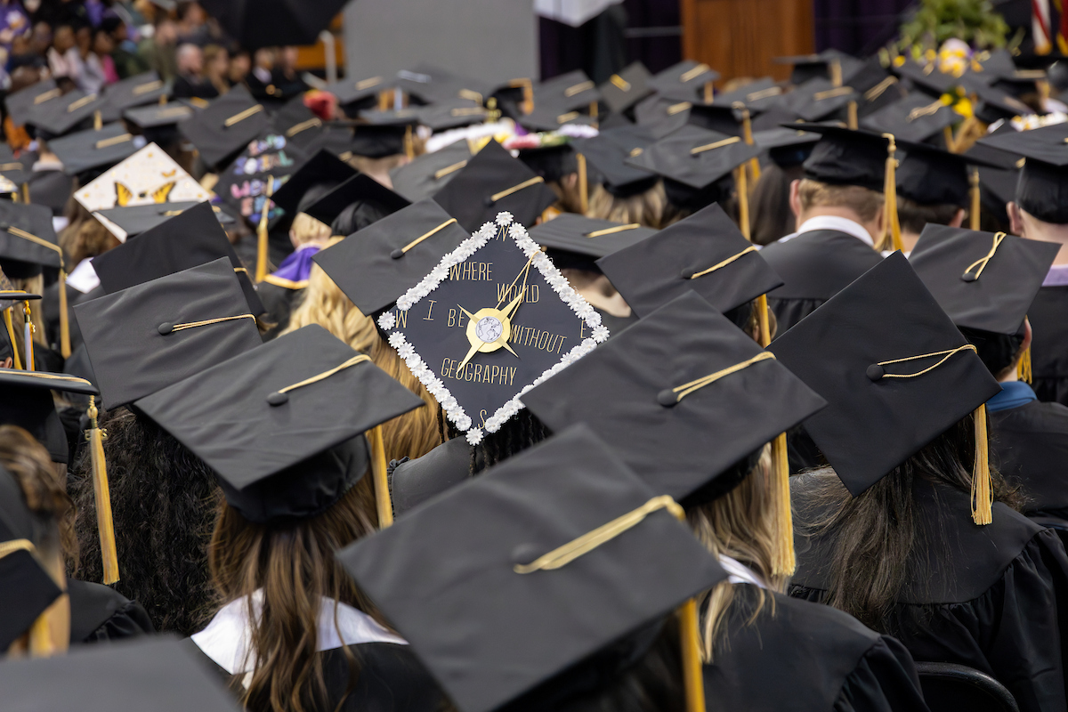 Grad caps at UNI Commencement