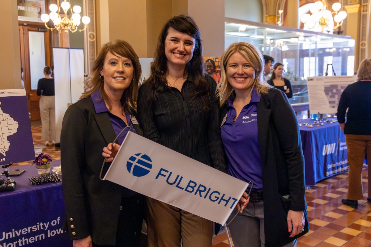 Fulbright visiting scholar at UNI Day at the Capitol