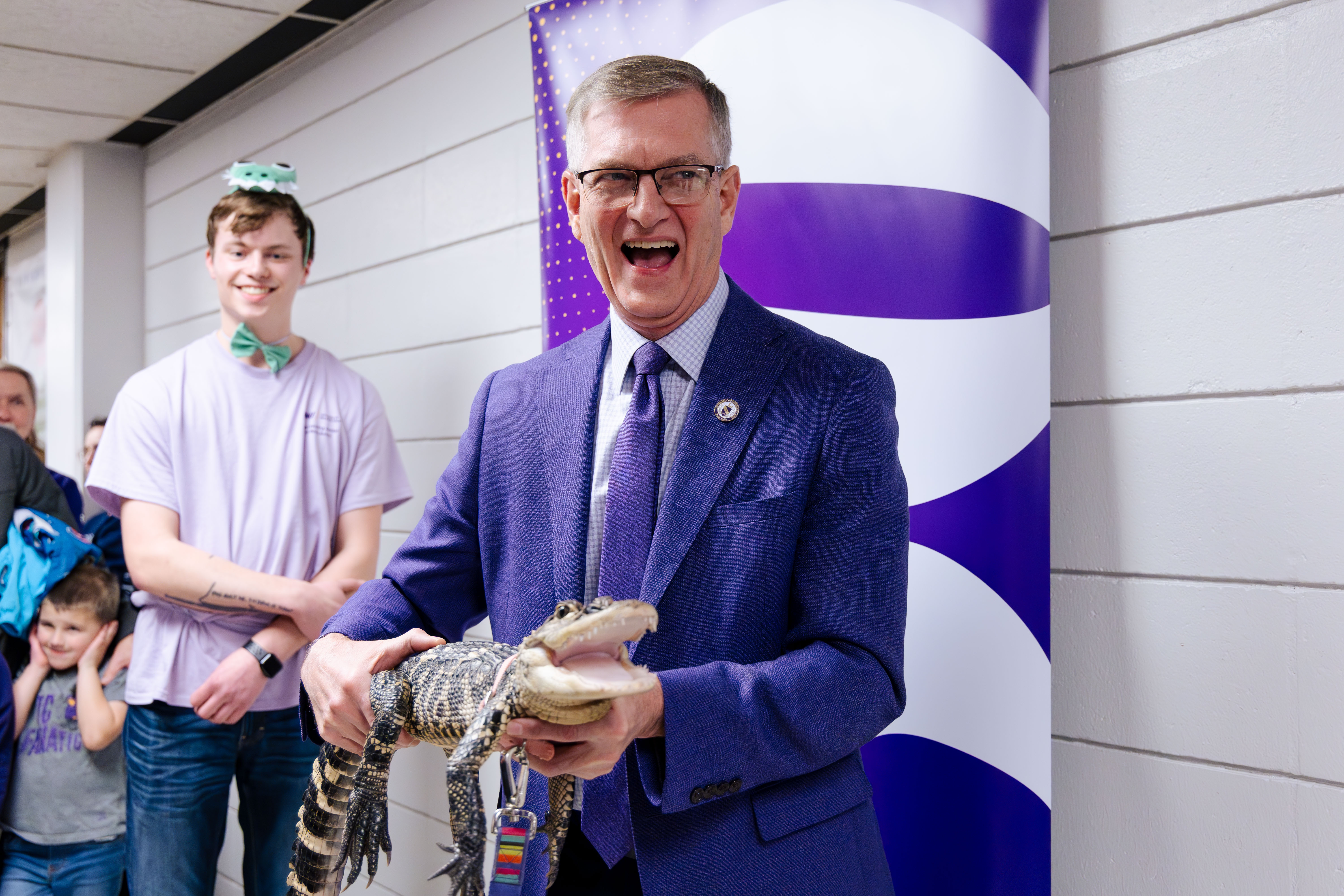 Wally the Alligator and Mark Nook.