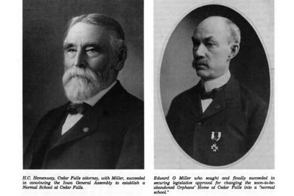 A photo of H.C. Hemenway and Edward G Miller from the book "A Century of Leadership and Service"