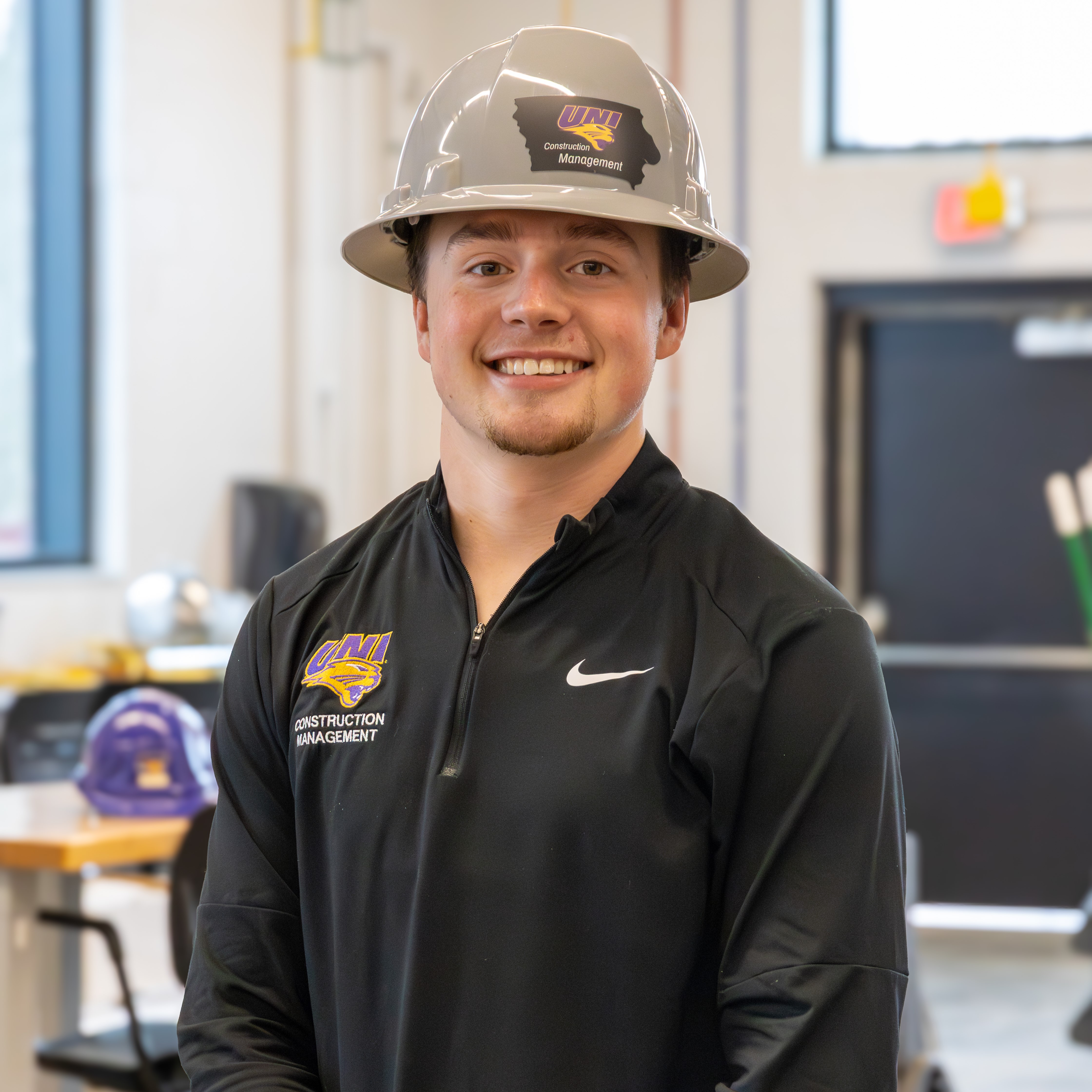 Carter Miller in a hard hat