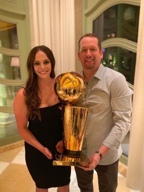 Nick Nurse and Brittni Donaldson.