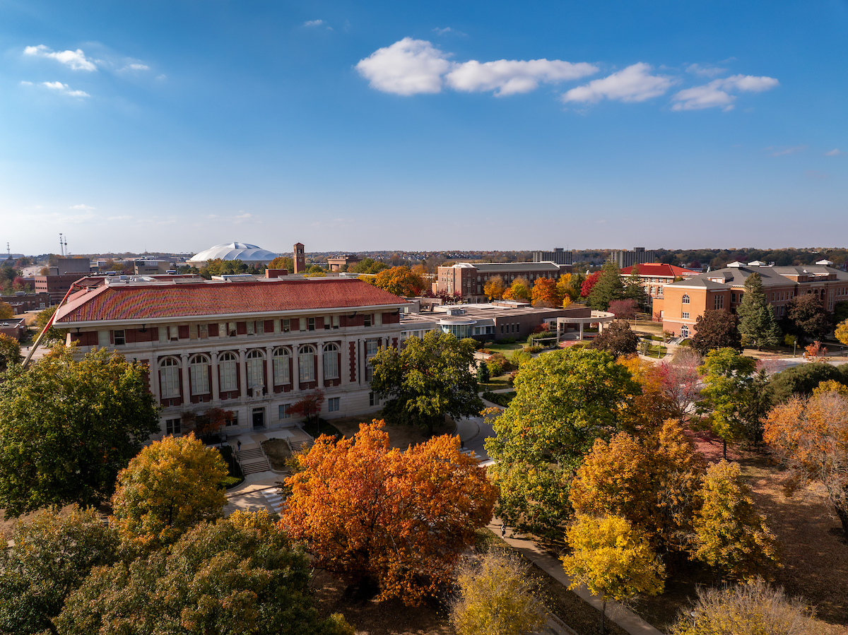 UNI campus in the fall