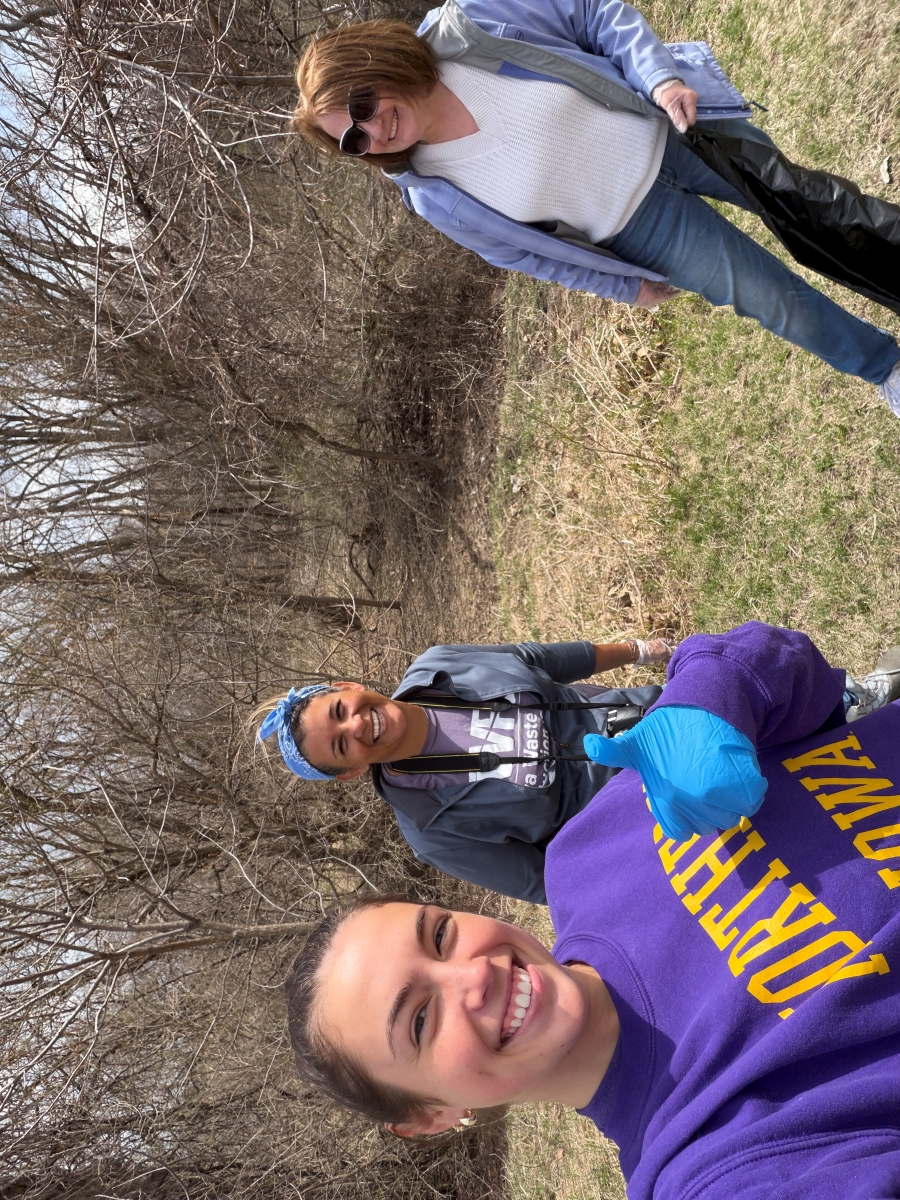 Day of Service volunteers doing cleanup