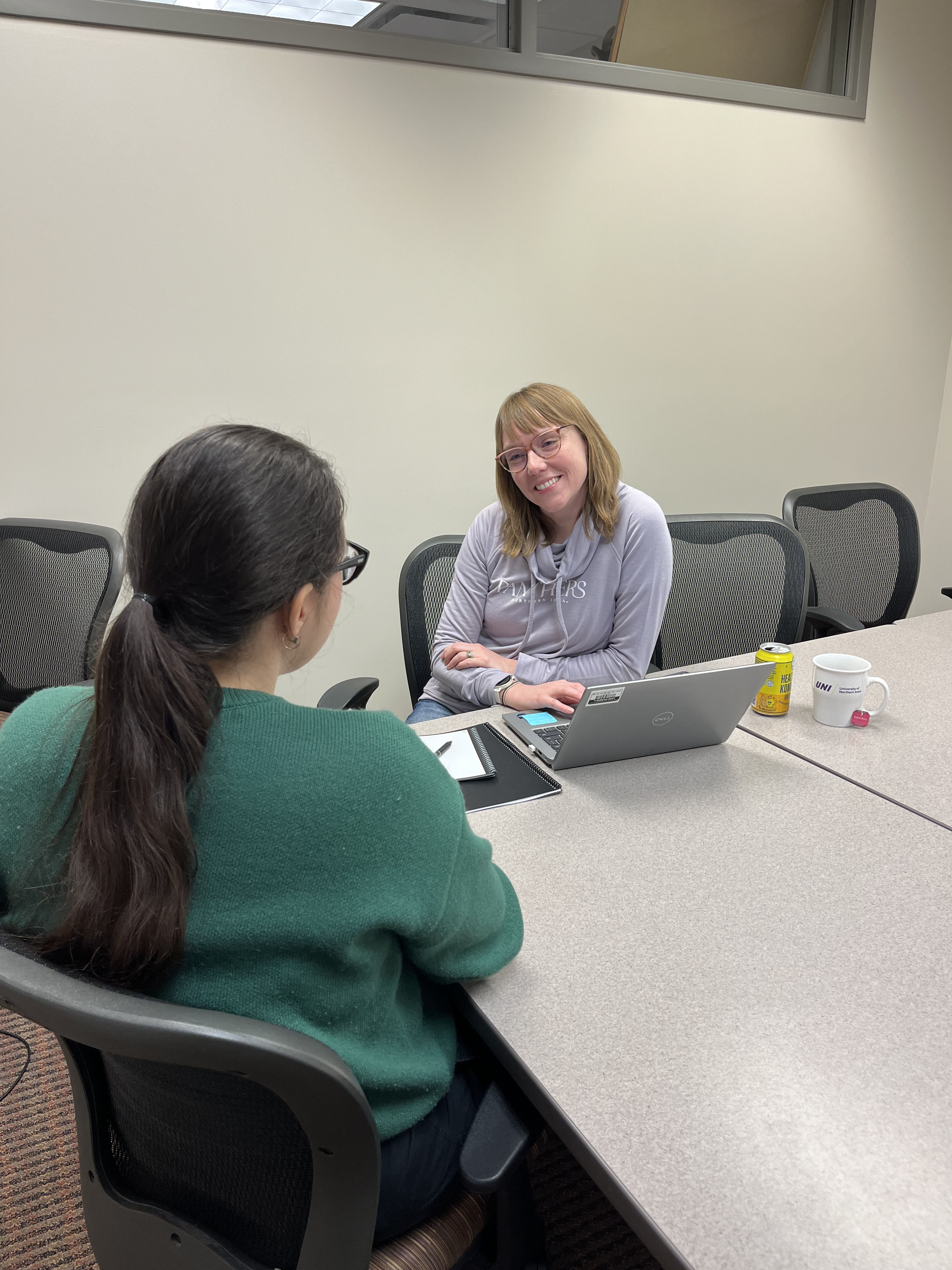 Staceu Runde working with a student