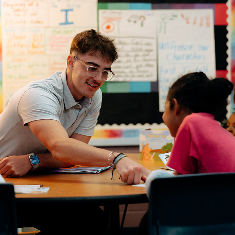 UNI education student working in the classroom