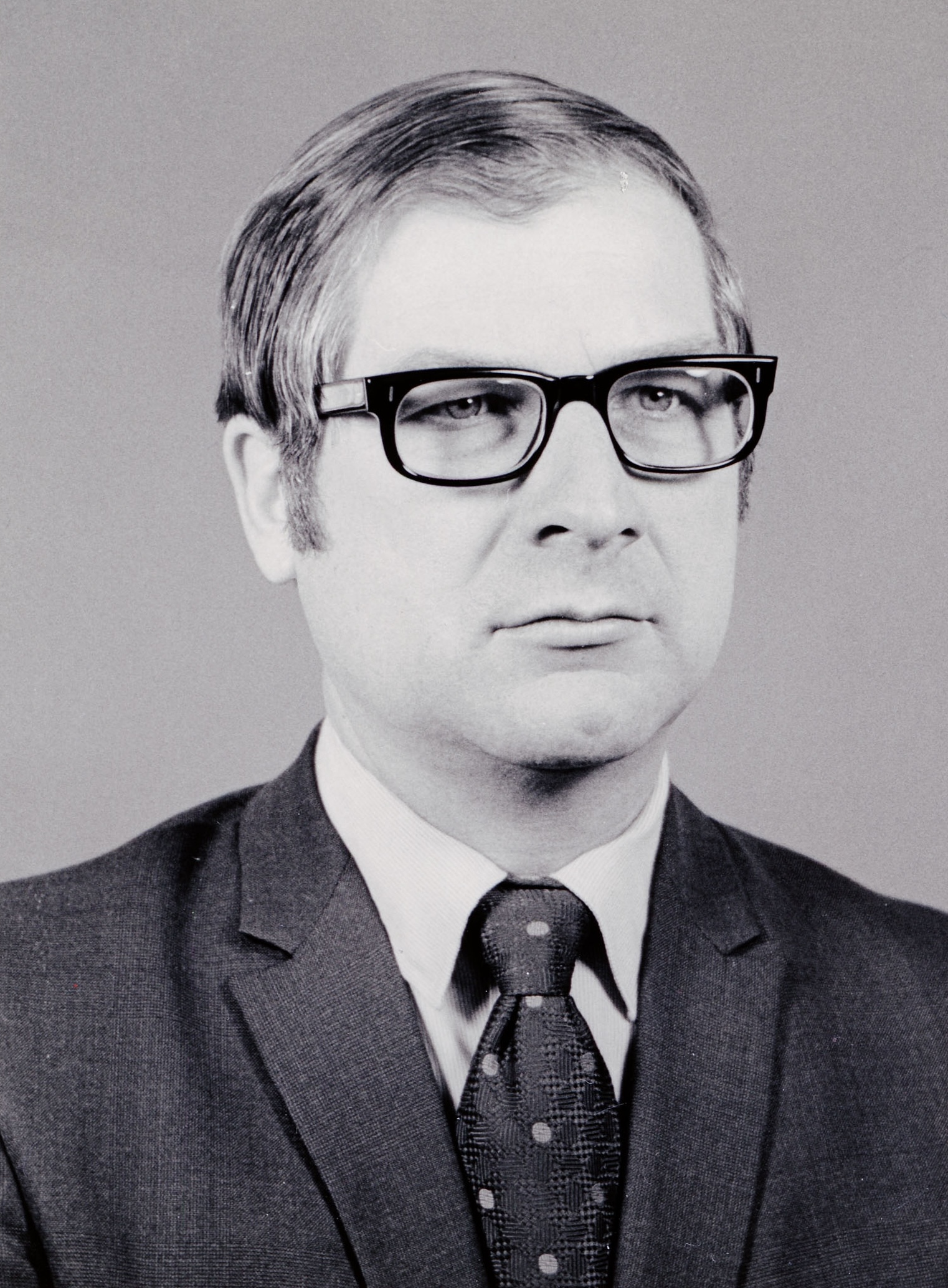 Headshot of Halverson from 1972.