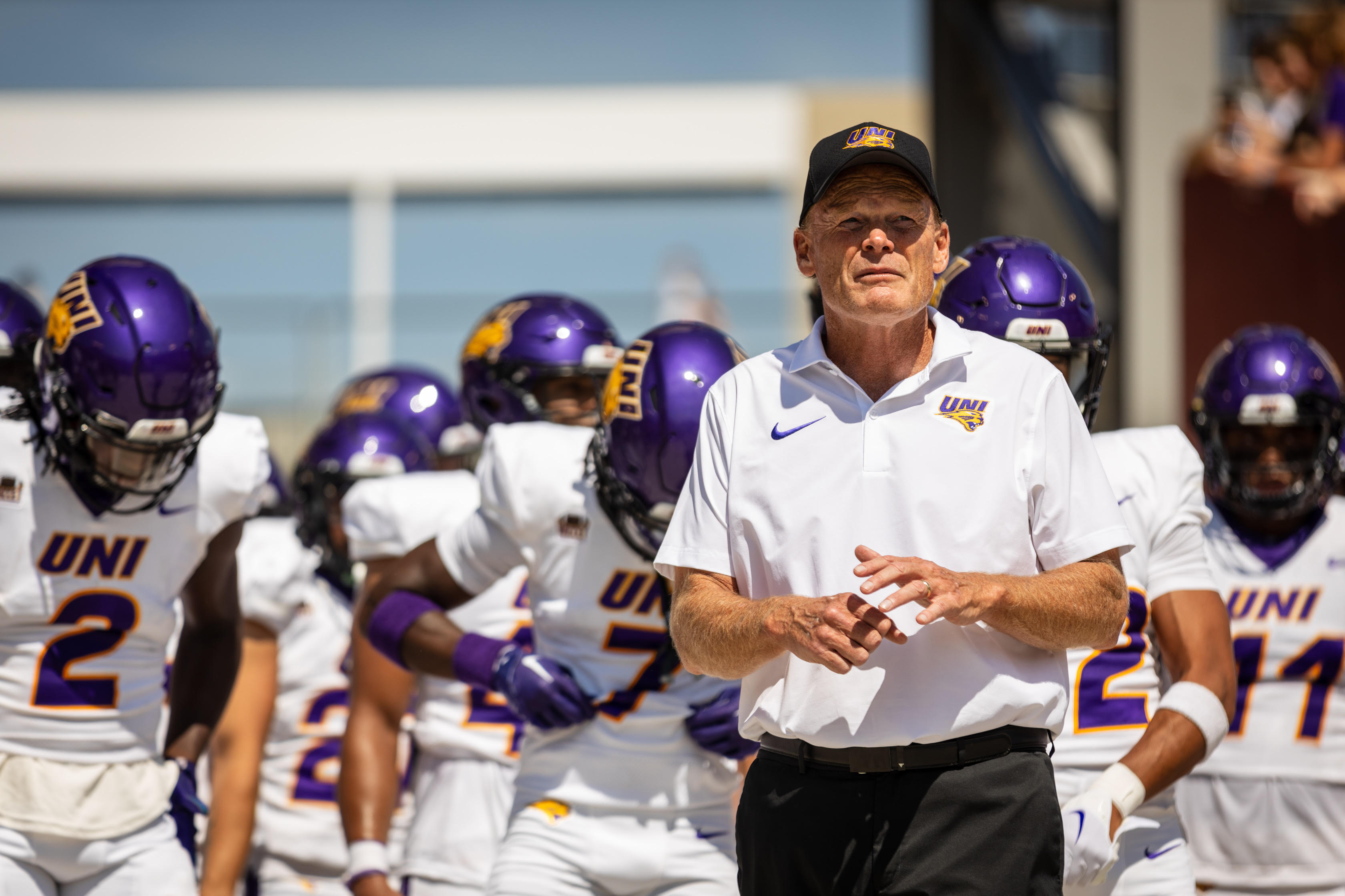 Mark Farley coaching UNI Panthers