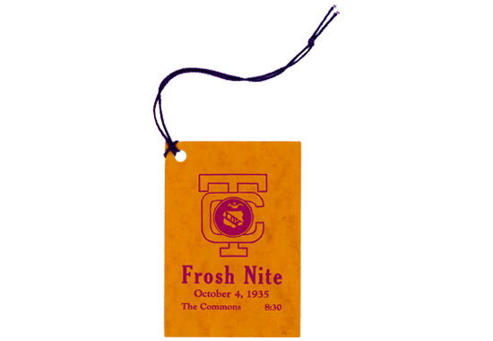 An ISTC booklet that reads, "Frosh Nite, October 4, 1935, The Commons, 8:30