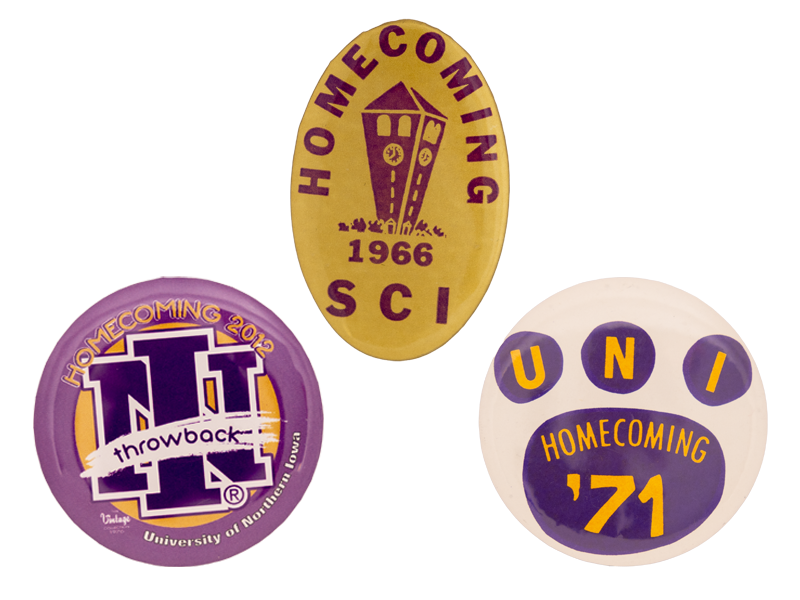 Vintage Homecoming pins from SCI & UNI