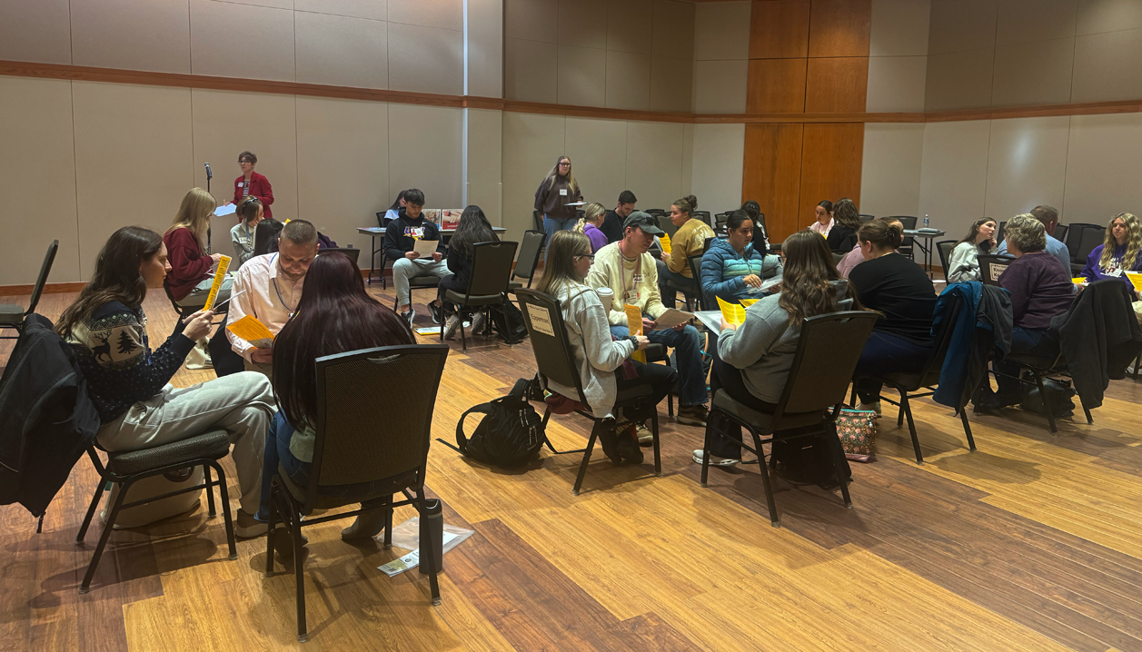 Students from various majors participated in the poverty simulation.
