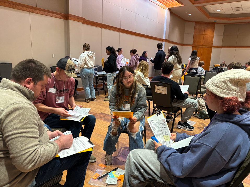 Students worked in groups that were assigned as families.