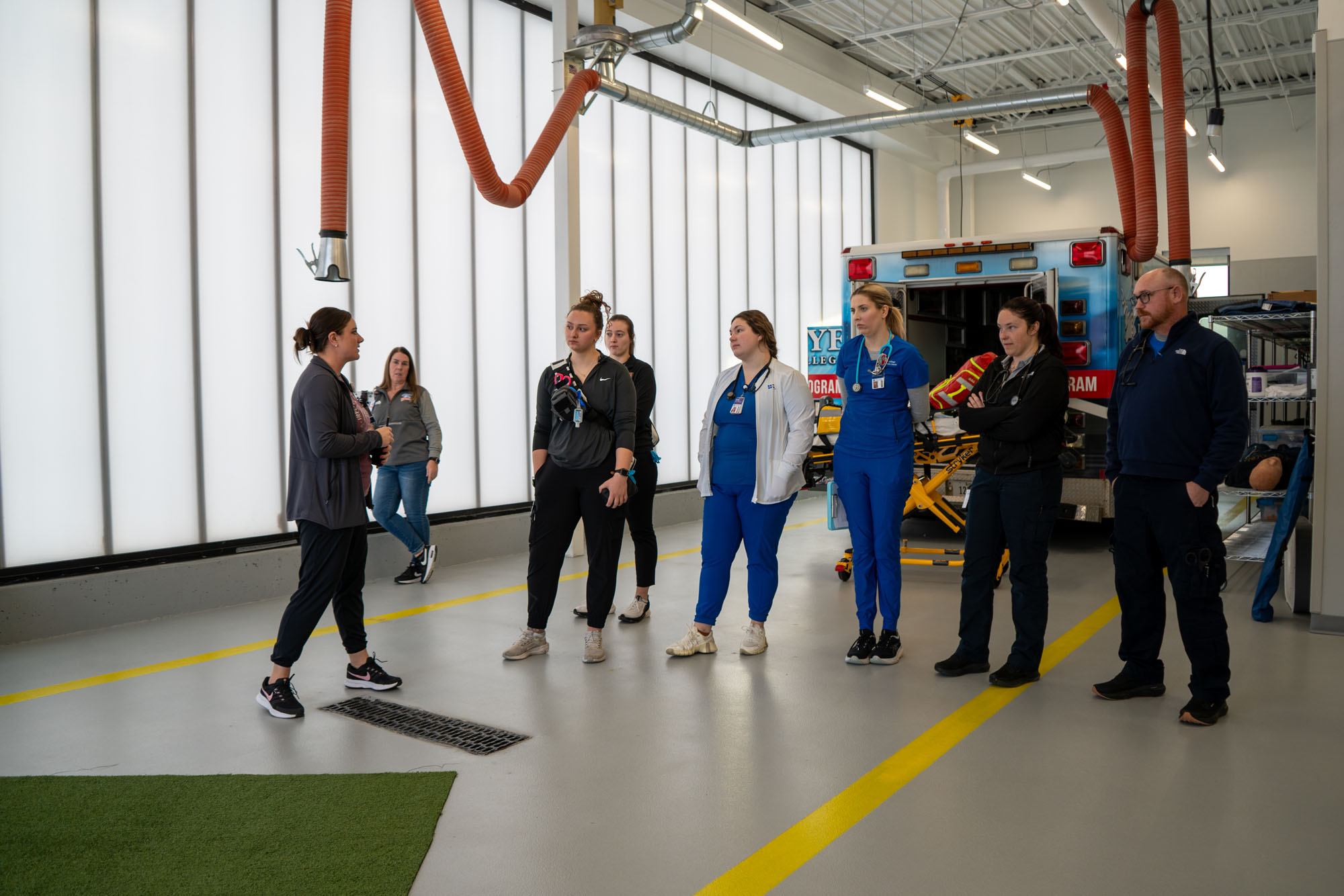 Students used equipment and transportation similar to a real-time crisis.