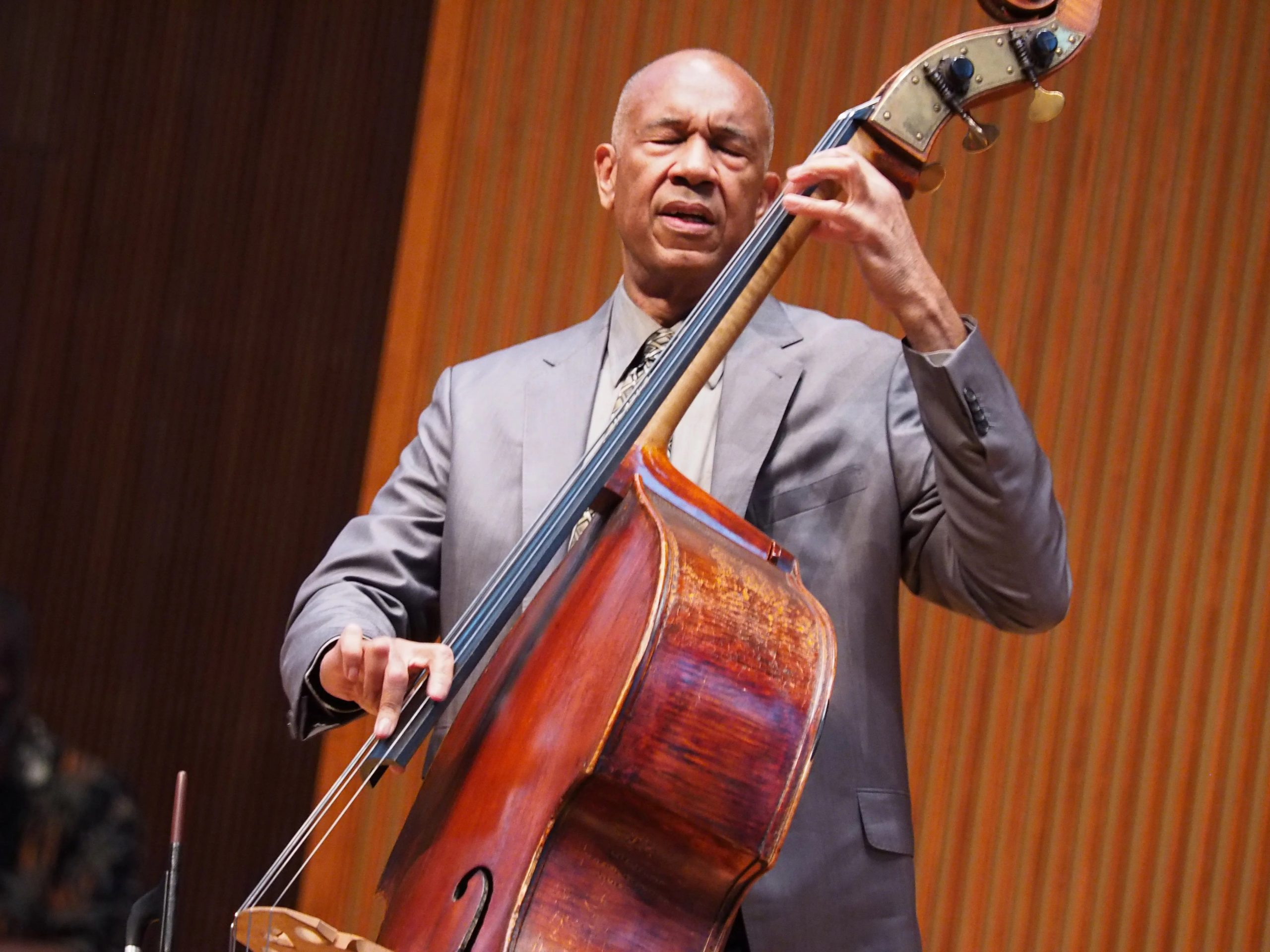 John Clayton playing the cello