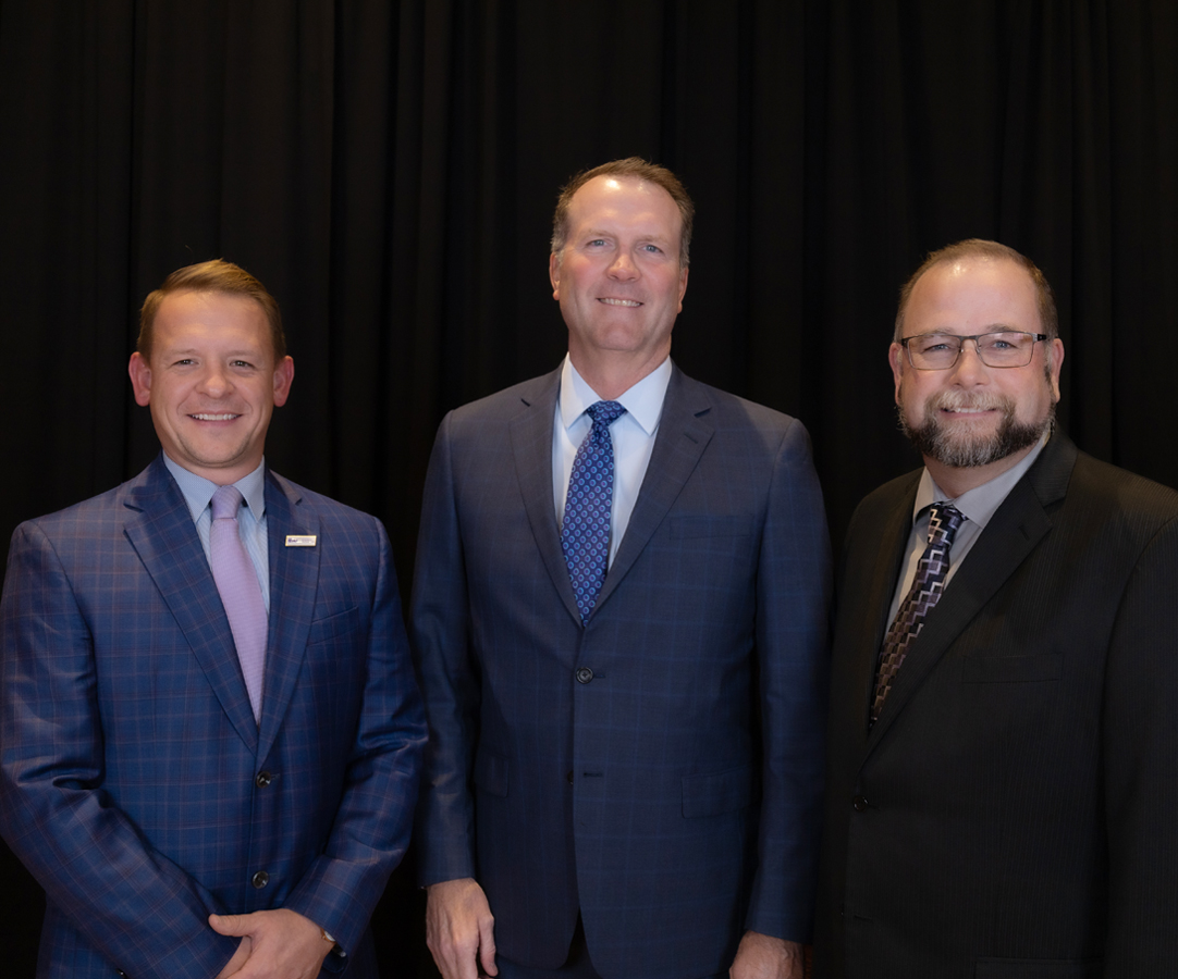 Three representatives from Master Builders of Iowa