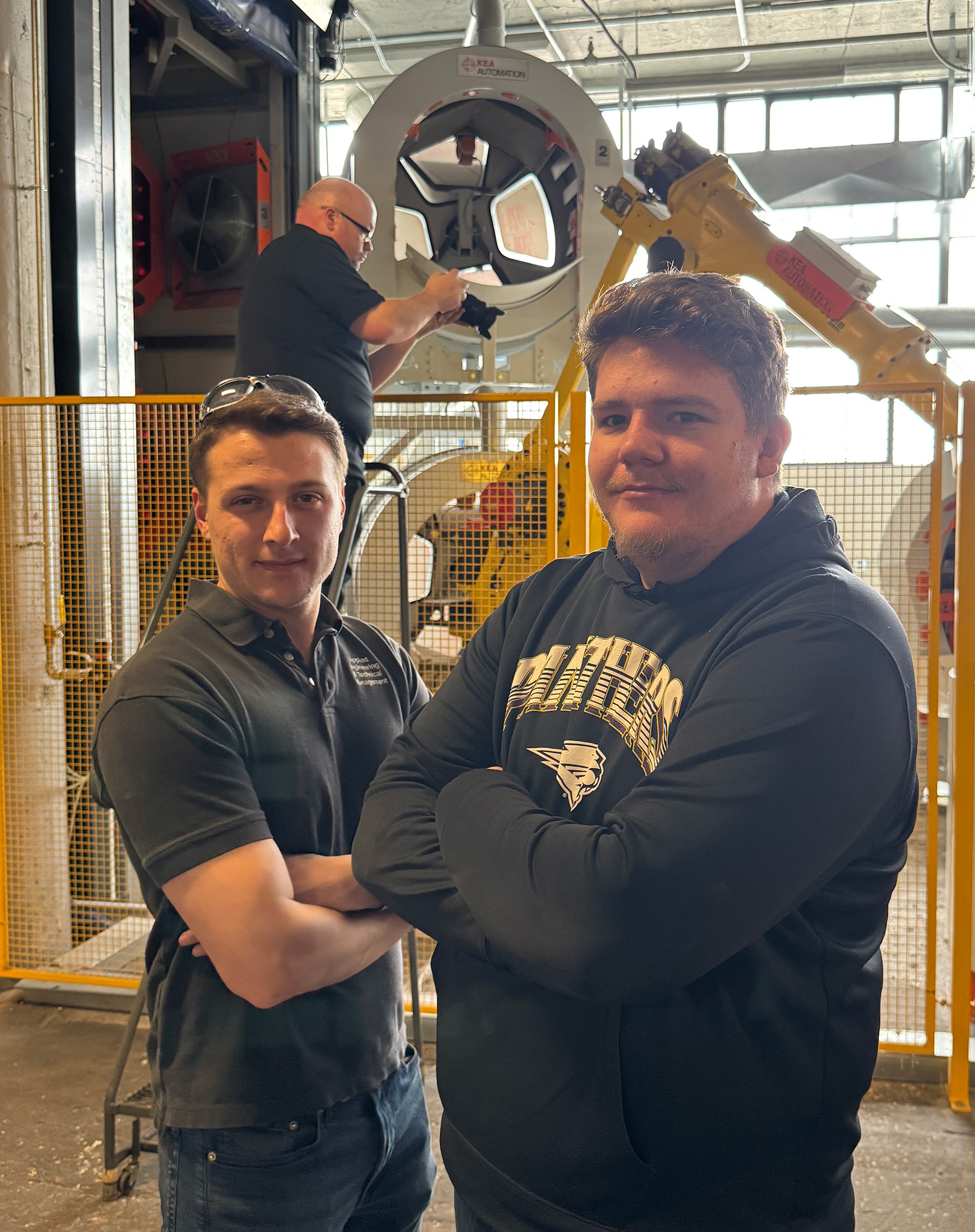 Mehmet Aydin and Austin Wildeboer pose for the camera