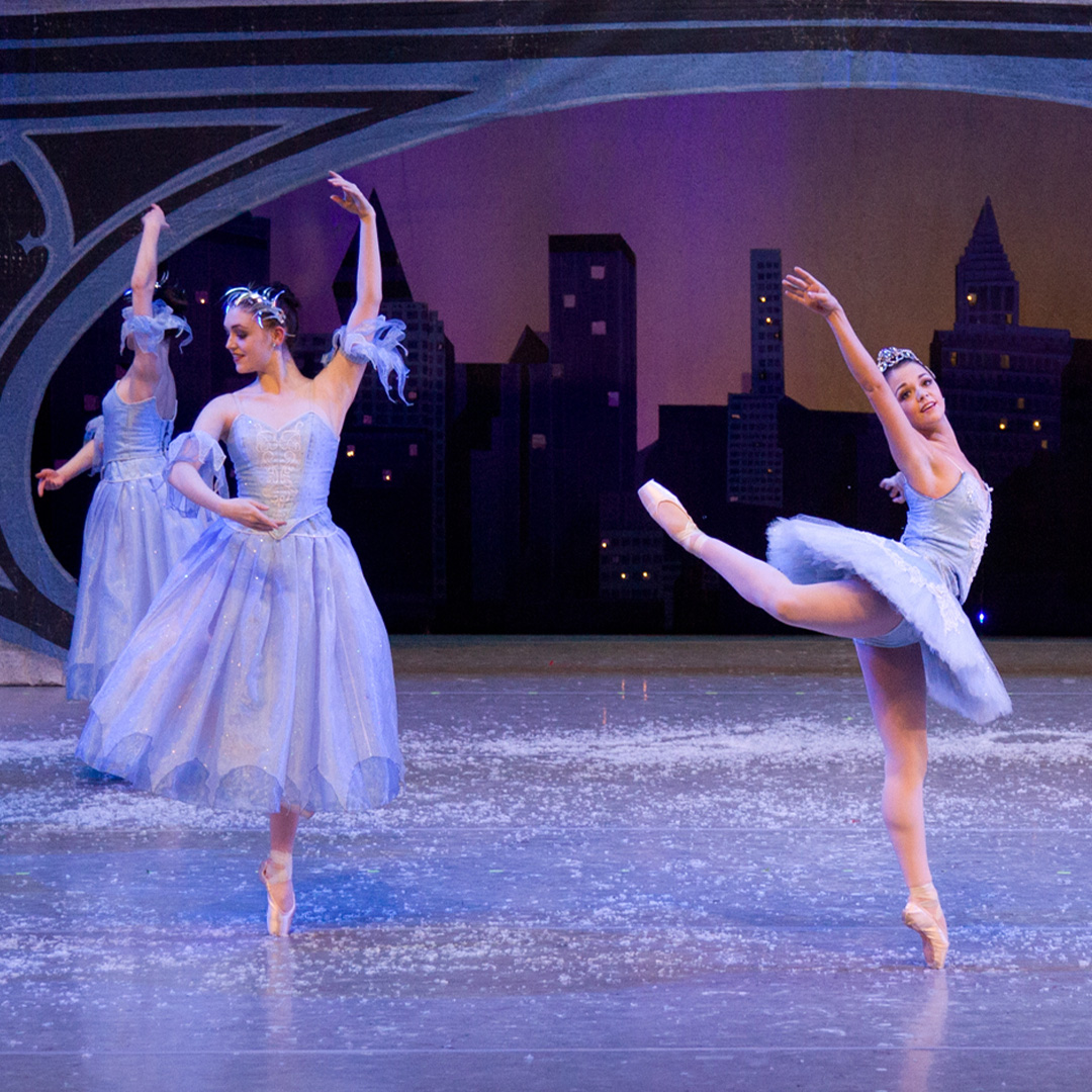 Ballet dancers performing in "The Nutcracker"